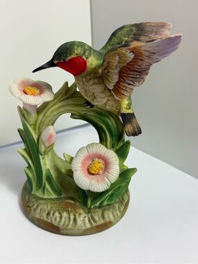 Gorham Gallery Birds Hummingbird Figurine Porcelain Japan Vintage